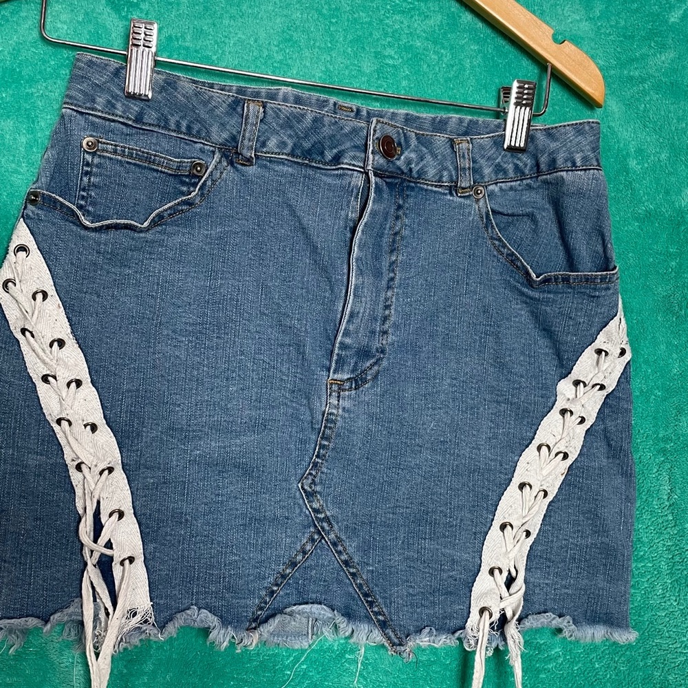 Love tree Denim lace skirt